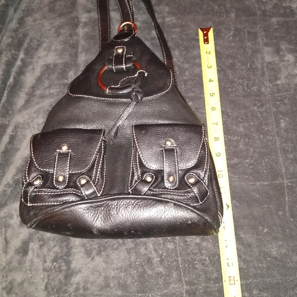 Leather Sling Backpack - Picture 3 of 4